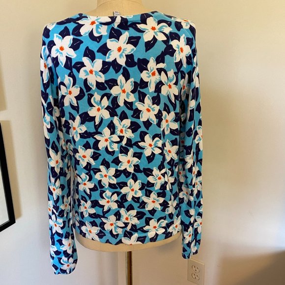 Cuddledown Lightweight Floral Cotton Sweater - Picture 4 of 6